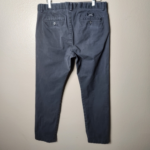 Banana Republic Mens Fulton Skinny Straight Chino Flint Gray Pants-Size 36x32 - Picture 7 of 9